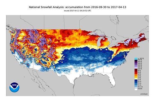 2016 2017 Season Snow Totals Weathertrends360