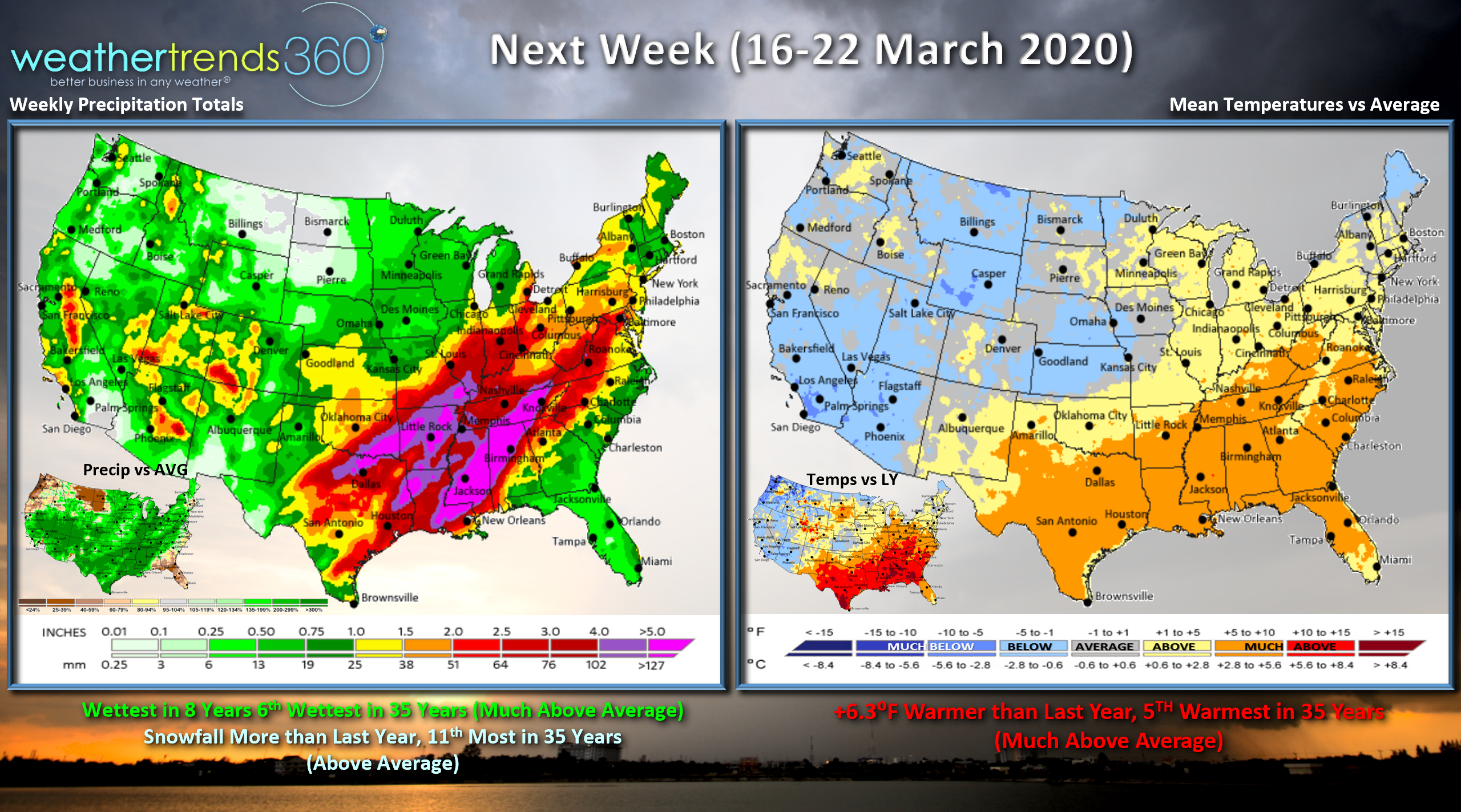 Captain's Log 9 Mar '20 Very Warm & Stormy! | weathertrends360