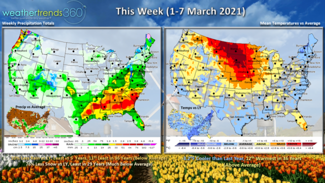 Spring 2021 Weather Projections | weathertrends360