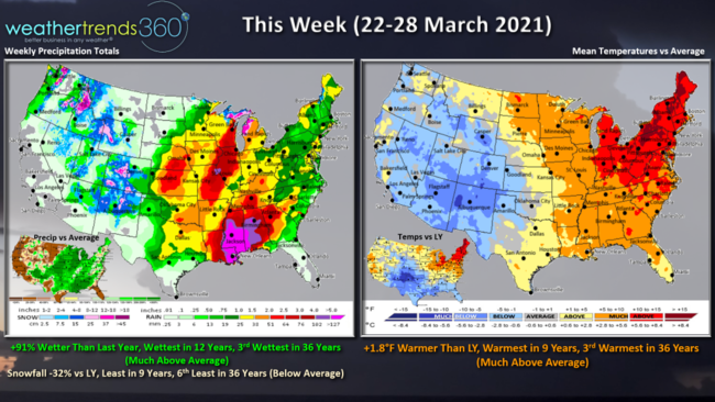 Spring Weather 2021 Outlook | weathertrends360