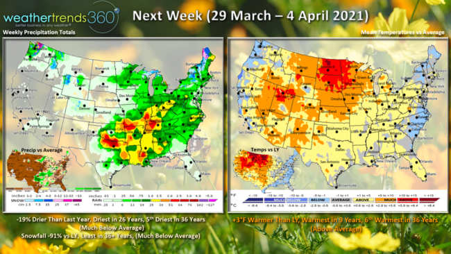 Spring Weather 2021 Outlook | weathertrends360